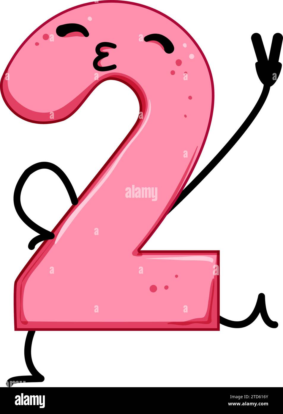 fun number character cartoon vector illustration Stock Vector Image ...