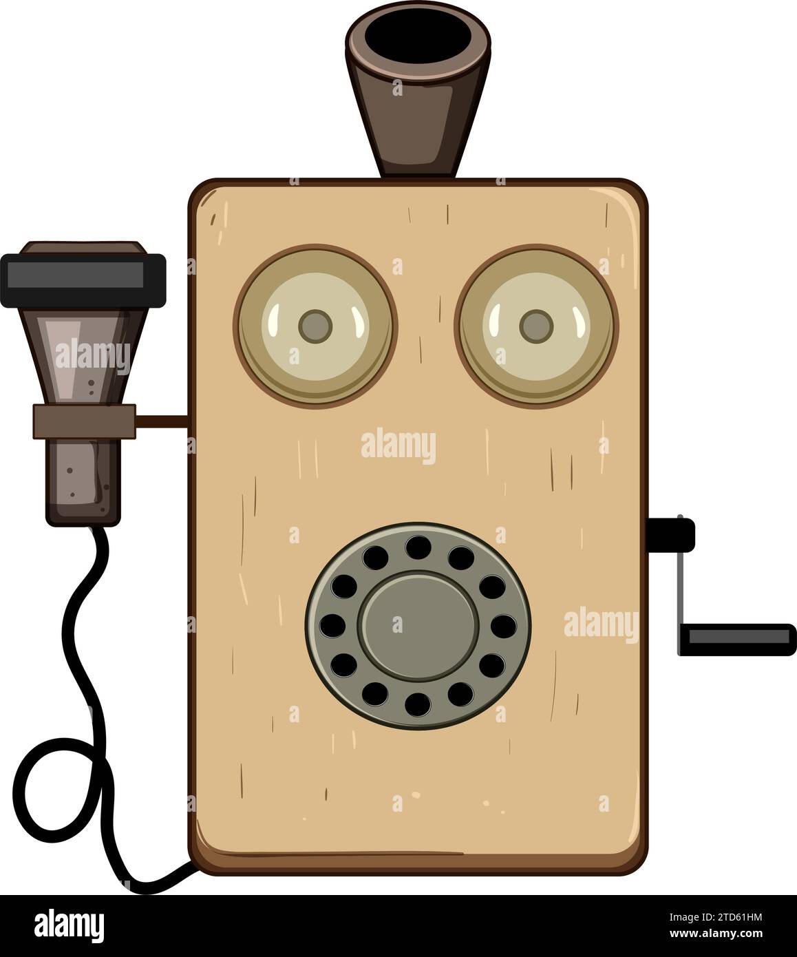 contact telephone retro cartoon vector illustration Stock Vector Image & Art Alamy