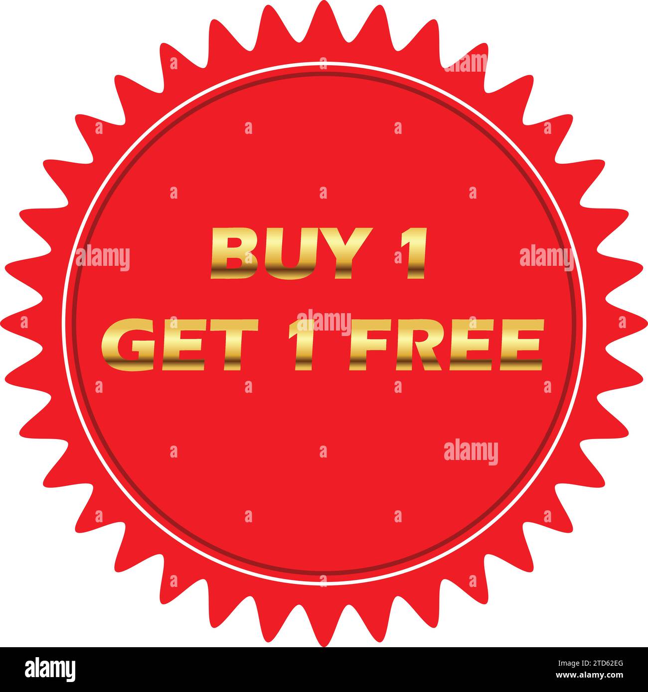 buy one get one free Golden red tag | buy 1 get 1 free sign board vector | sales tag Golden Stock Vector