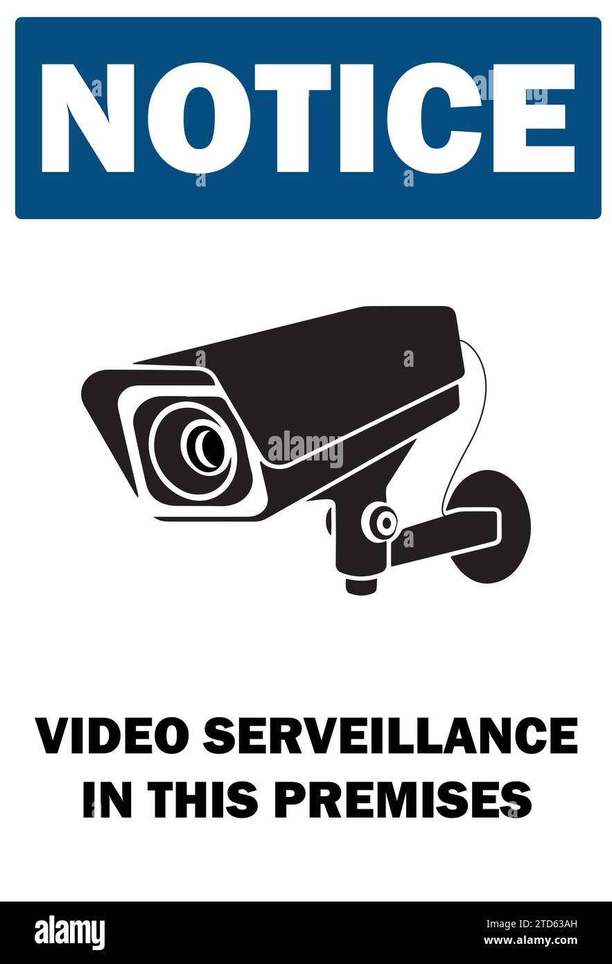 CC TV Sign Security Surveillance Video Surveillance Warning Sign