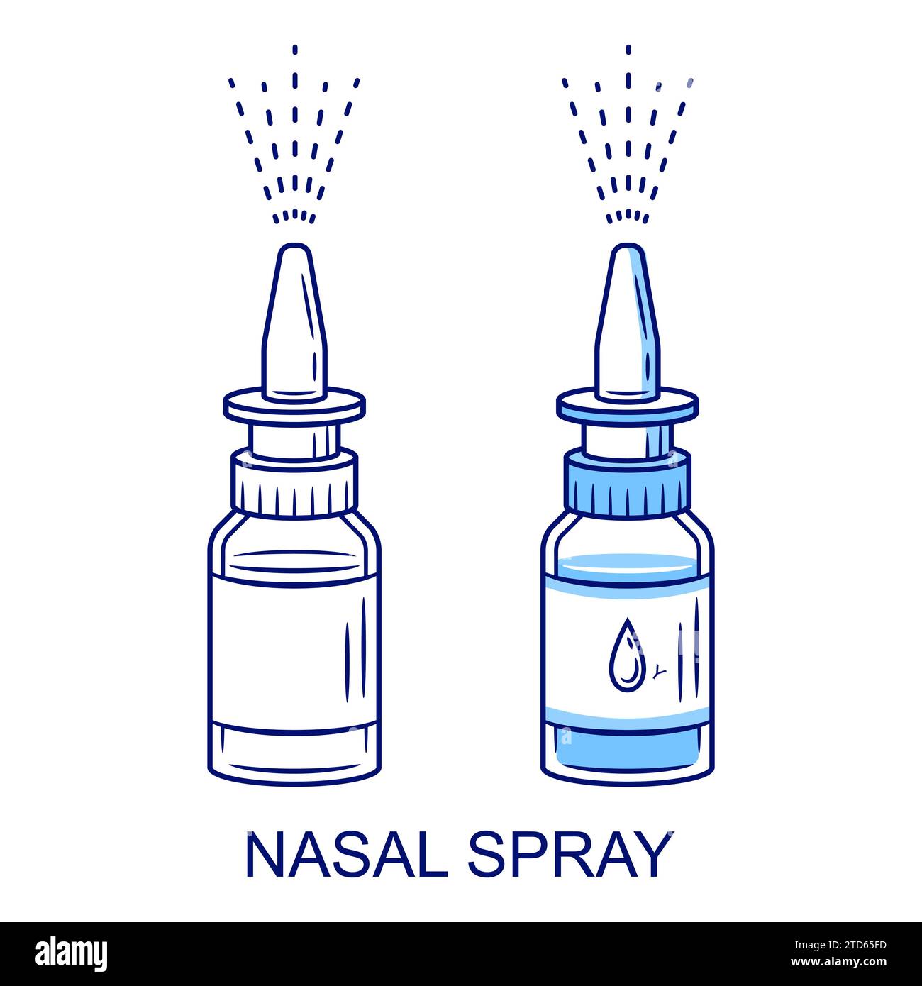 Nasal spray medicine bottle for runny nose, allergy rhinitis, pharmacy