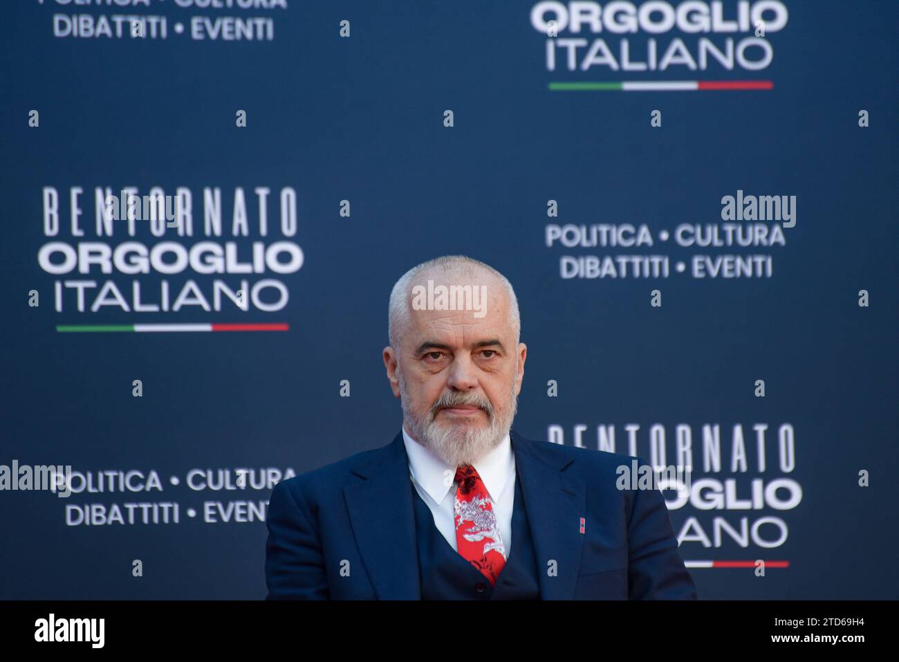 Rome, Italy. 16th Dec, 2023. Edi Rama attends the Atreju 2023, the annual meeting of the right-wing political party Fratelli d'Italia in Rome. Credit: SOPA Images Limited/Alamy Live News Stock Photo