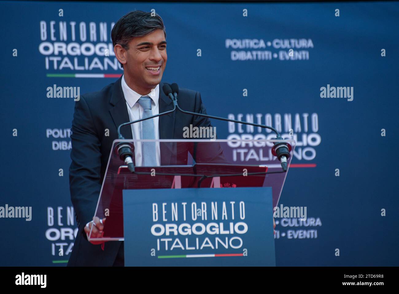 Roma Rishi Rome, Italy. 16th Dec, 2023. Rishi Sunak attends the Atreju 2023, the ...