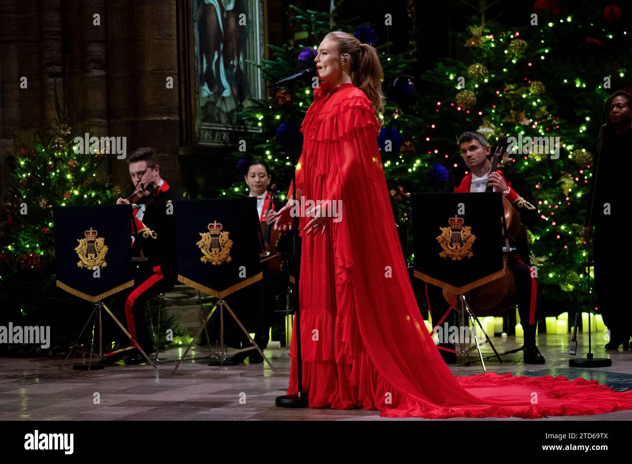 Freya Ridings sings Merry Christmas Everyone during the Royal Carols