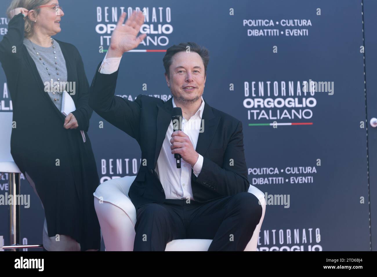 South African Entrepreneur Elon Musk Speaks During Atreju 2023 Event ...