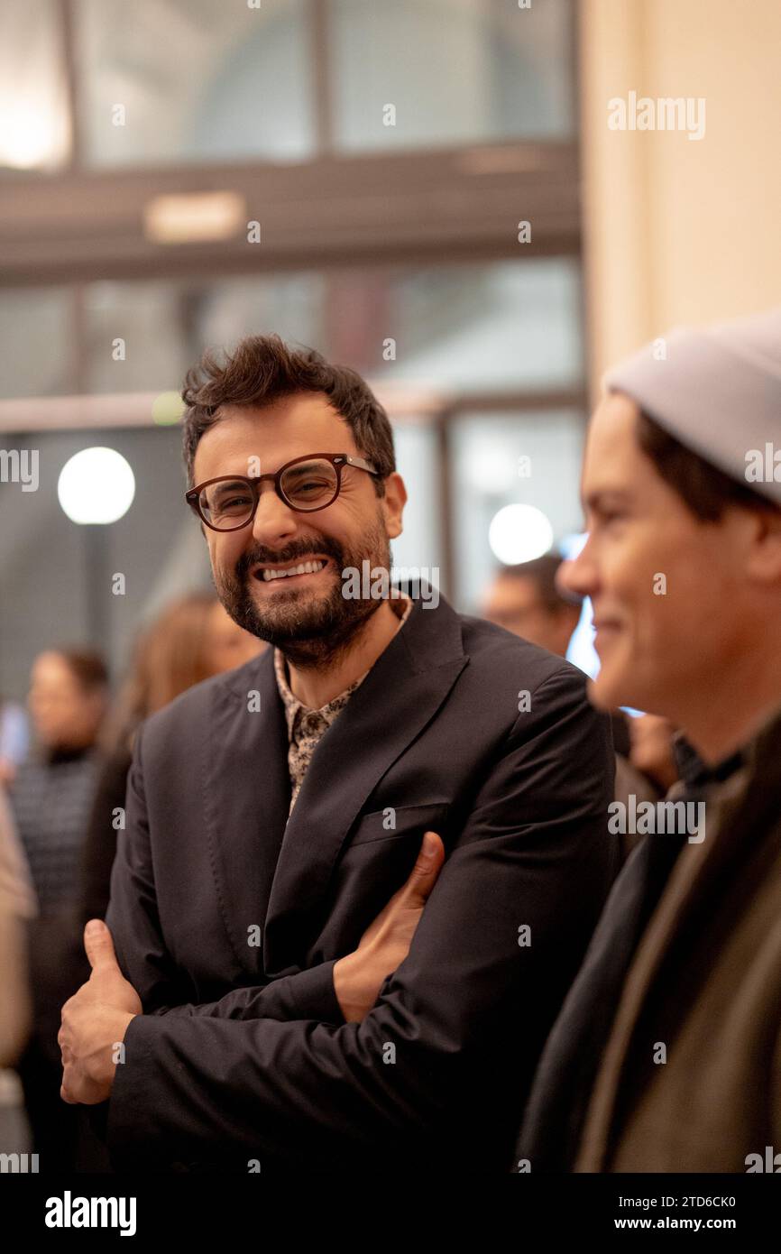 Gabriele Tinti is attending the screening of readings by Kevin Spacey and Franco Nero of his poems inspired by 'The Boxer at Rest' at Palazzo Massimo alle Terme in Rome, Italy, on December 17, 2023. (Photo by Luca Carlino/NurPhoto) Stock Photo