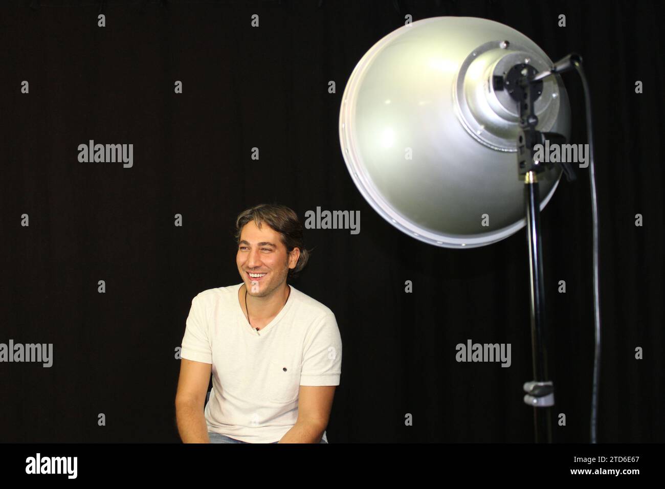 Madrid 09/08/2014. Actor Alberto Ammann visits the Abc.Es editorial ...