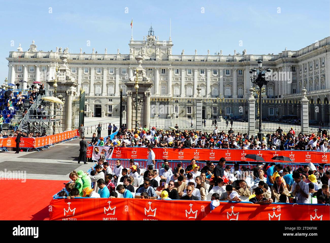 08/20/2011. Madrid. Spain. Almudena Cathedral. Mass of Pope Benedict ...