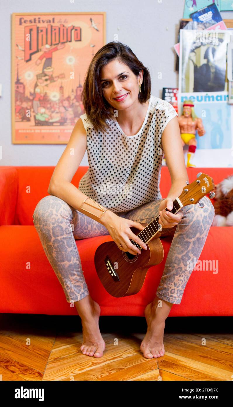 Madrid, 09/10/2015. Interview with María Reyes, singer and miss Spain ...