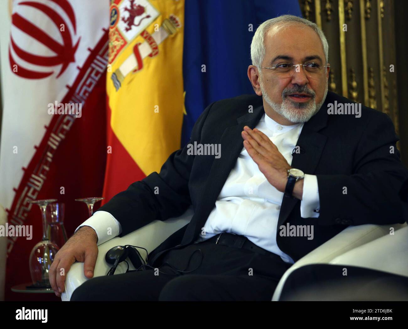 Madrid, 04/14/2015. Interview with Iran's foreign minister Mohammad Javad Zarif. Photo: Ernesto Agudo ARCHDC. Credit: Album / Archivo ABC / Ernesto Agudo Stock Photo