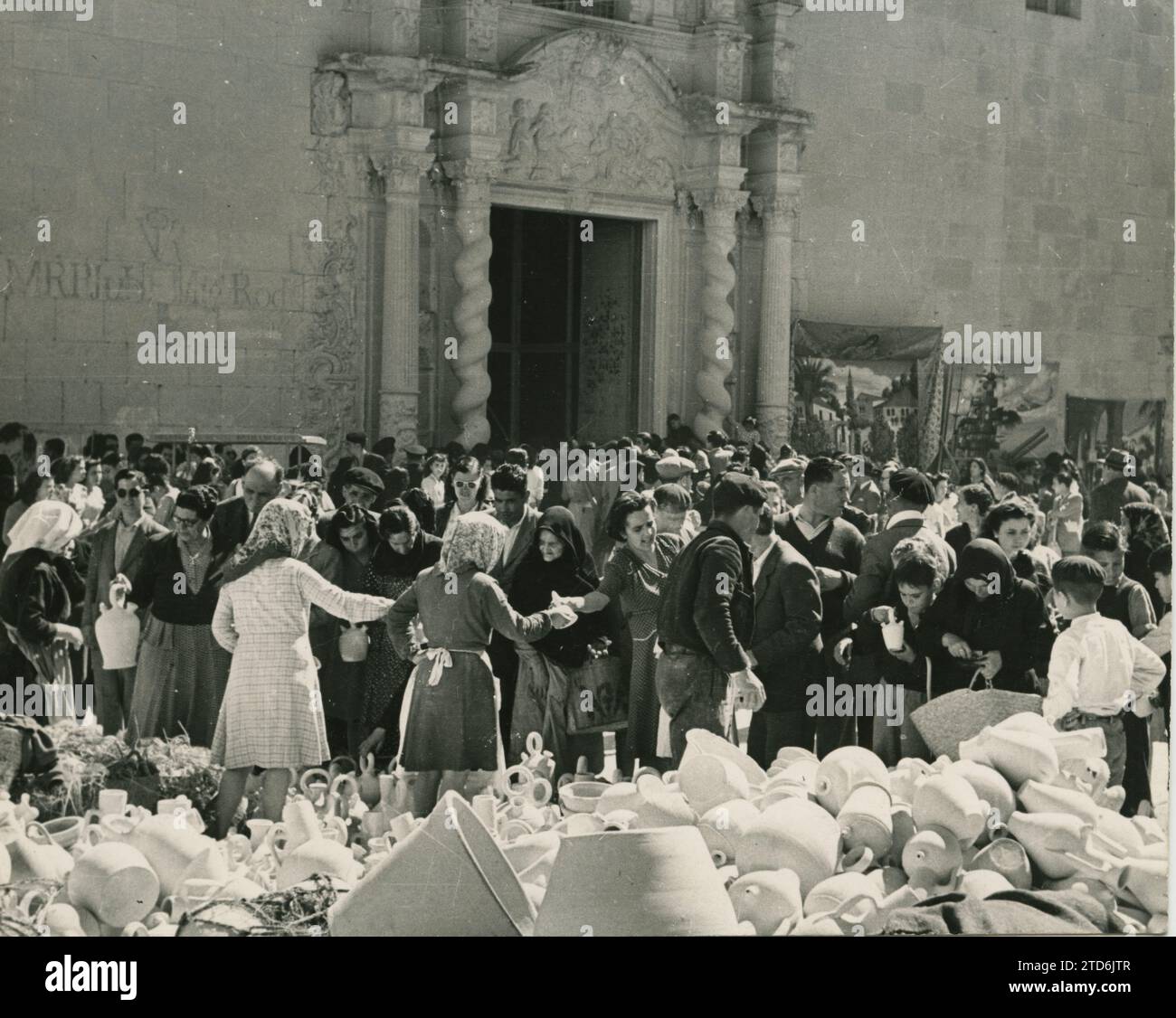 Alicante, 05/02/1957. Appearance of the Santa Faz monastery on the day of its pilgrimage. Credit: Album / Archivo ABC / Sánchez Stock Photo