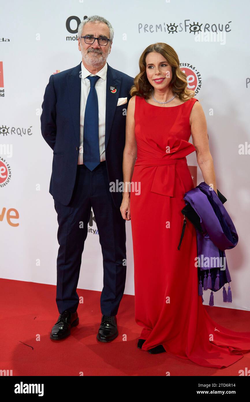 December 16, 2023, Madrid, Madrid, Spain: Javier Fesser, Athenea Mata attends 29th Jose Maria Forque Awards - Red Carpet at Palacio de Congresos de IFEMA on December 16, 2023 in Madrid, Spain (Credit Image: © Jack Abuin/ZUMA Press Wire) EDITORIAL USAGE ONLY! Not for Commercial USAGE! Stock Photo