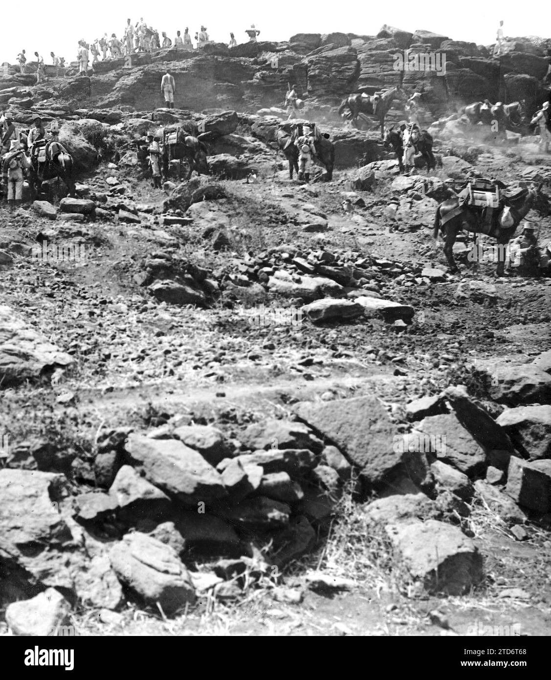General Ramon Camps 08/01/1909. The foothills of the Sidi Musa camp. Credit: Album ...