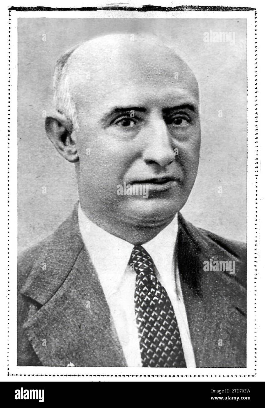 12/31/1932. Portrait of the banker Juan March - Approximate date. Credit: Album / Archivo ABC Stock Photo