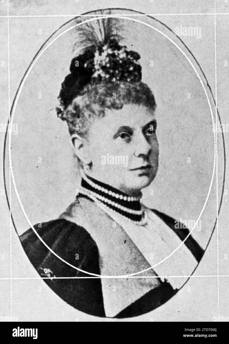 02/28/1906. Princess Maria Luisa Alexandrina of Prussia, Dowager Duchess of Mecklenburg Shwerin, who has just passed away. She was born in Berlin, on February 1, 184?, and married on December 9, 1865, Frederick William, Duke of Mecklenburg Shwerin - Approximate date. Credit: Album / Archivo ABC Stock Photo