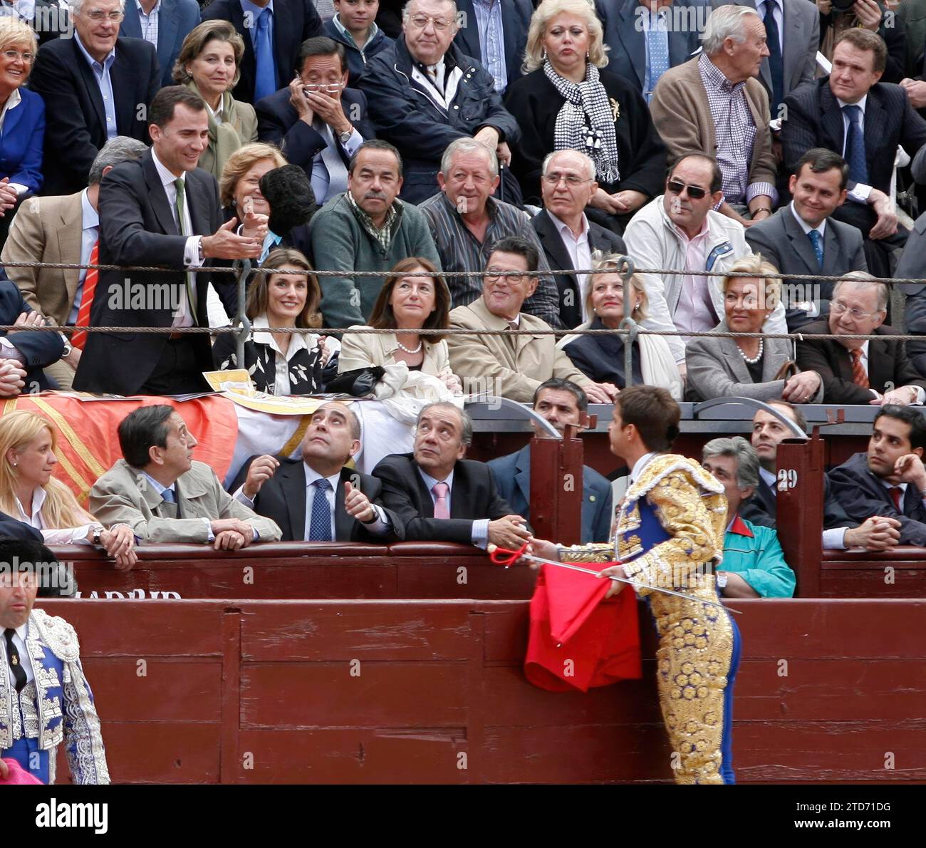 Madrid, May 27, 2008. San Isidro Fair. Bullfight of the press in the Las Ventas bullring. HE. The Princes of Asturias. Juli offers his first bull. Photo: IGNACIO GIL....archdc. Credit: Album / Archivo ABC / Ignacio Gil Stock Photo
