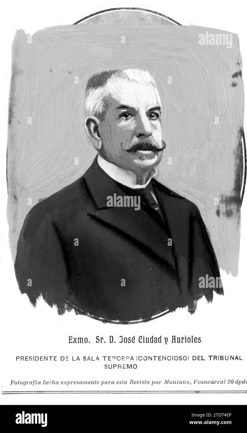 10/31/1917. Mr. José Ciudad Aurioles, new president of the supreme court photo Montano - Approximate date. Credit: Album / Archivo ABC Stock Photo