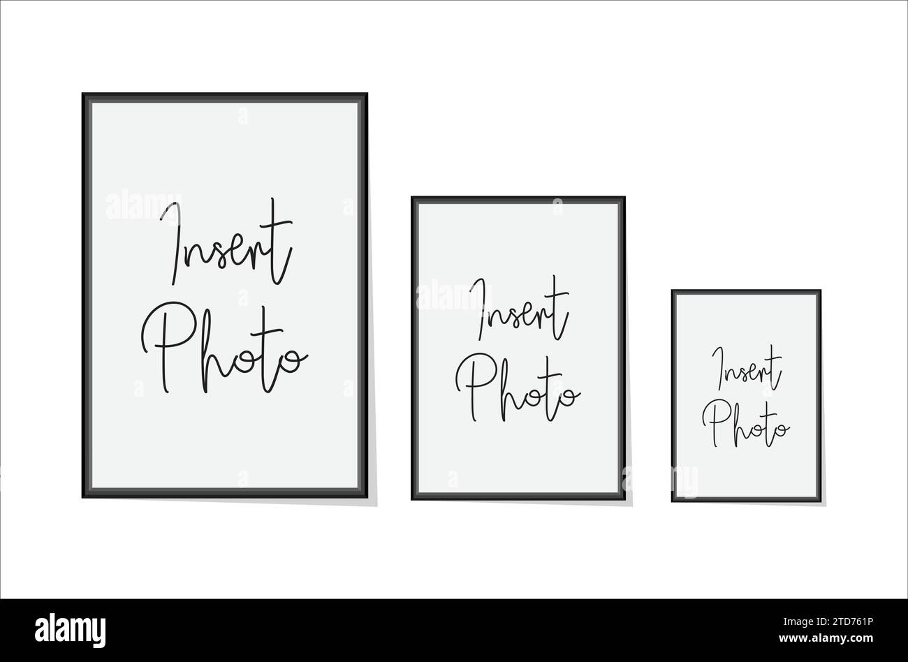 Vector Photo Frame Mockup Design on white background Stock Vector