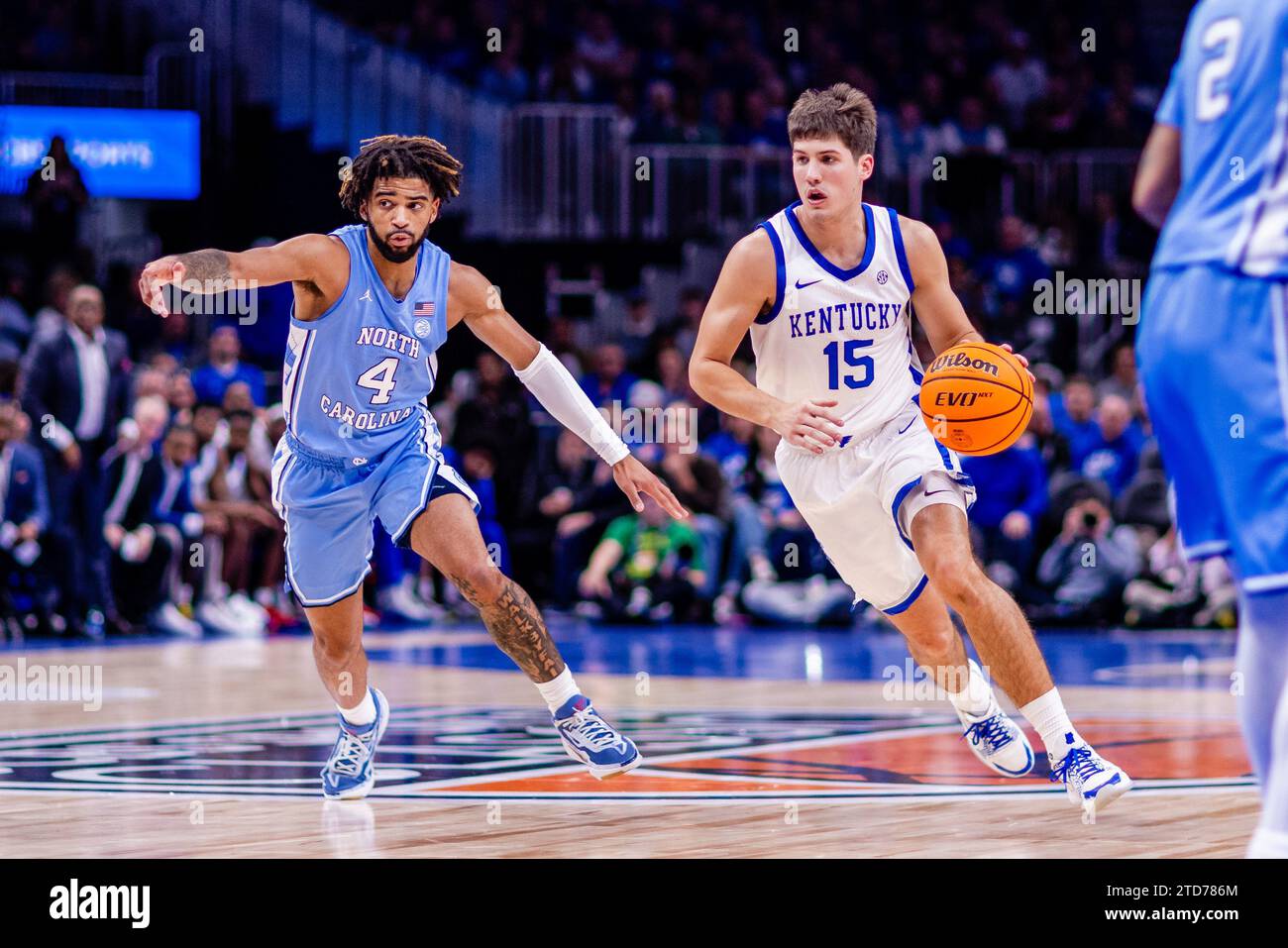 December 16, 2023: Kentucky Wildcats guard Reed Sheppard (15) gets by ...