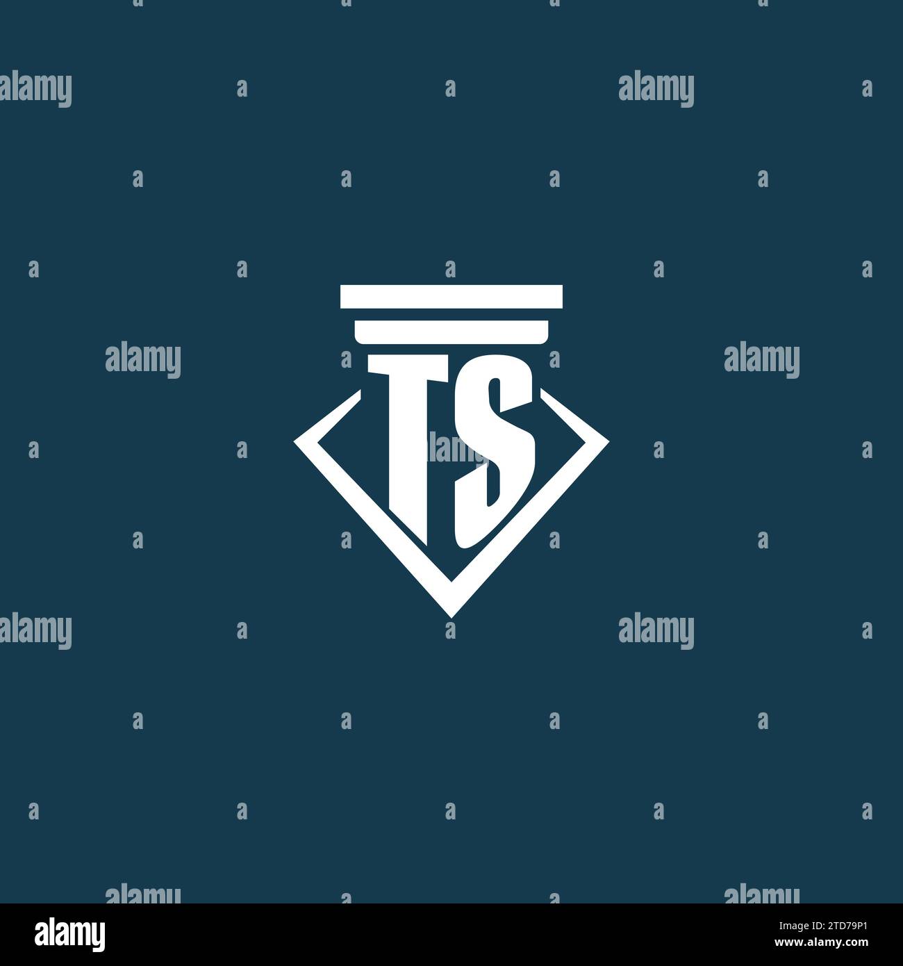 TS initial monogram logo for law firm, lawyer or advocate with pillar ...