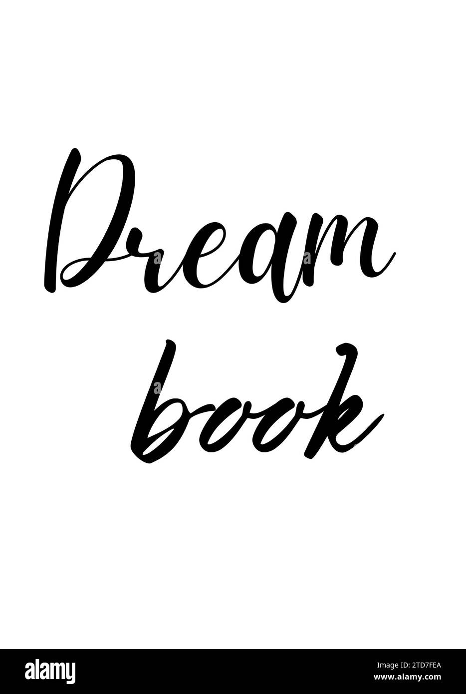 Dream Calligraphic Vector with handdrawn lettering for prints and