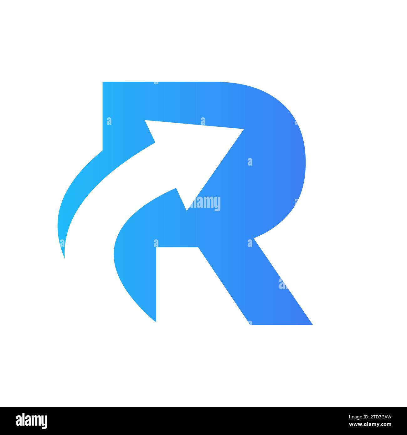 Financial Logo On Letter R Concept With Growth Arrow Symbol Stock ...