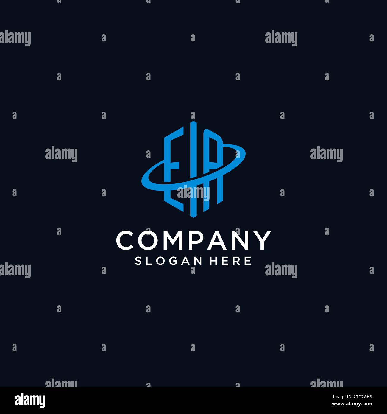 EA initial monogram logo with hexagonal shape and swoosh design ideas Stock Vector