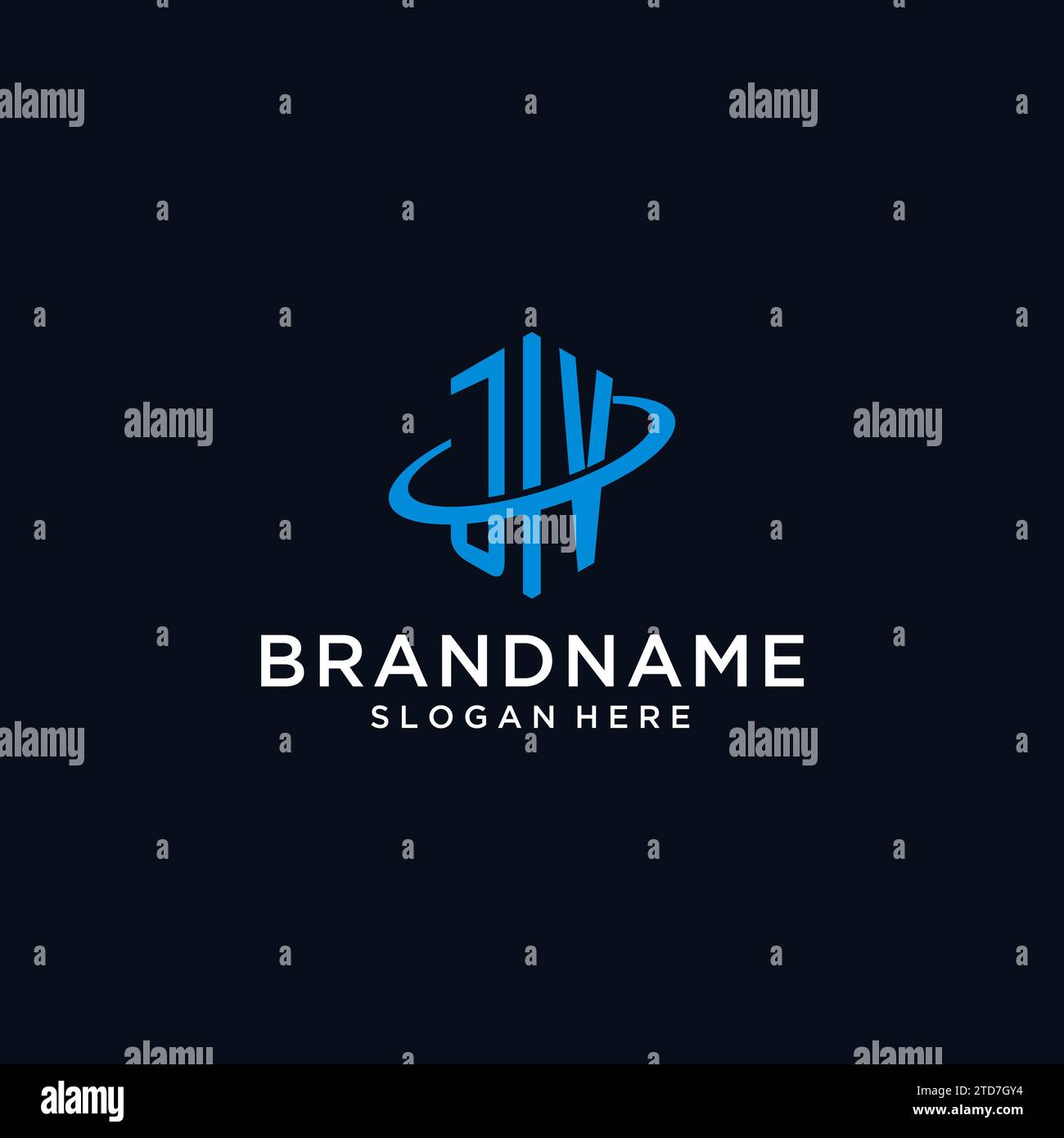 JV initial monogram logo with hexagonal shape and swoosh design ideas ...