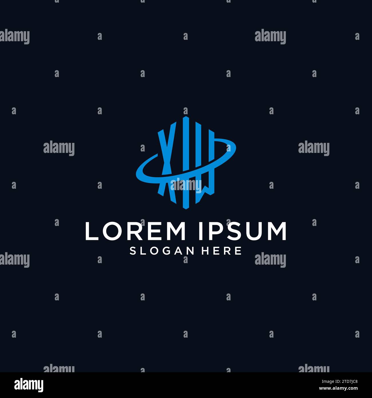 XM initial monogram logo with hexagonal shape and swoosh design ideas Stock Vector