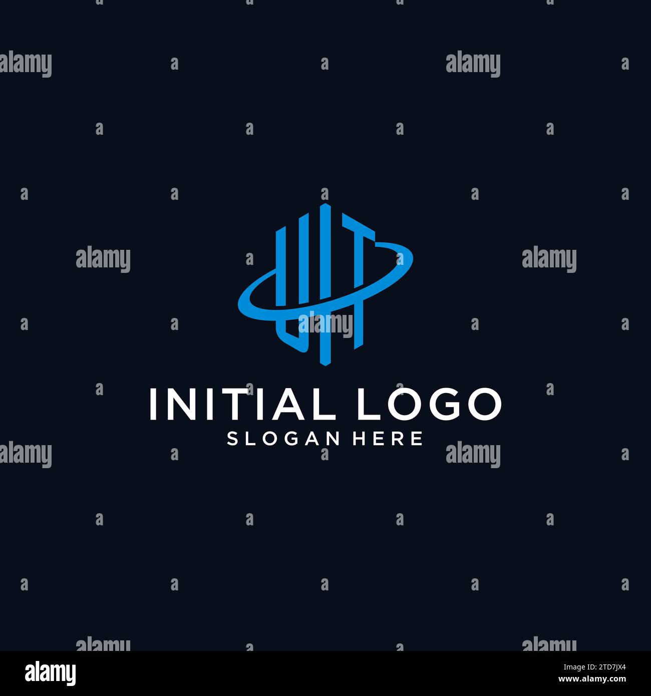 UT initial monogram logo with hexagonal shape and swoosh design ideas Stock Vector