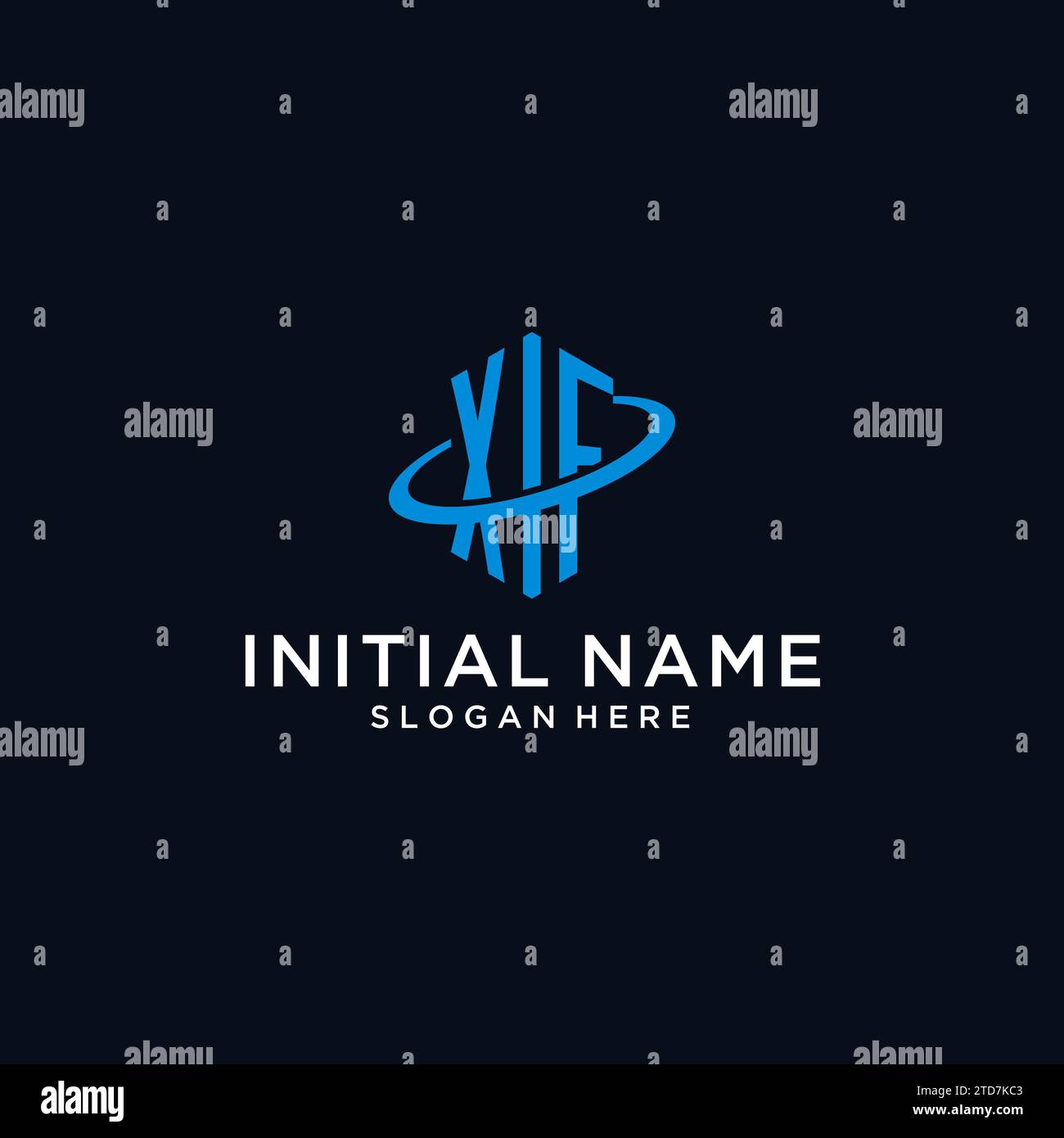 XF initial monogram logo with hexagonal shape and swoosh design ideas ...
