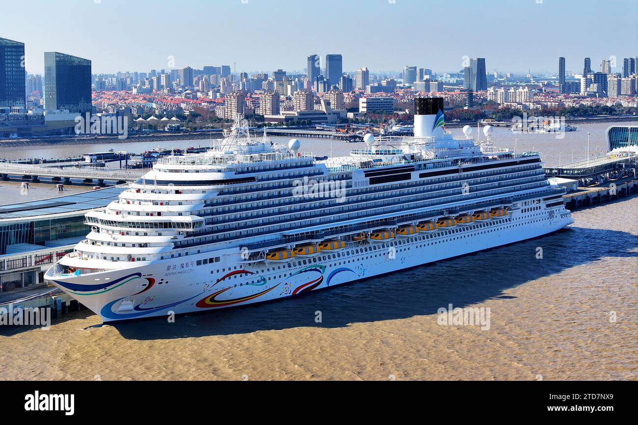 Magic Port SHANGHAI, CHINA - DECEMBER 17, 2023 - China's first large cruise ship ...