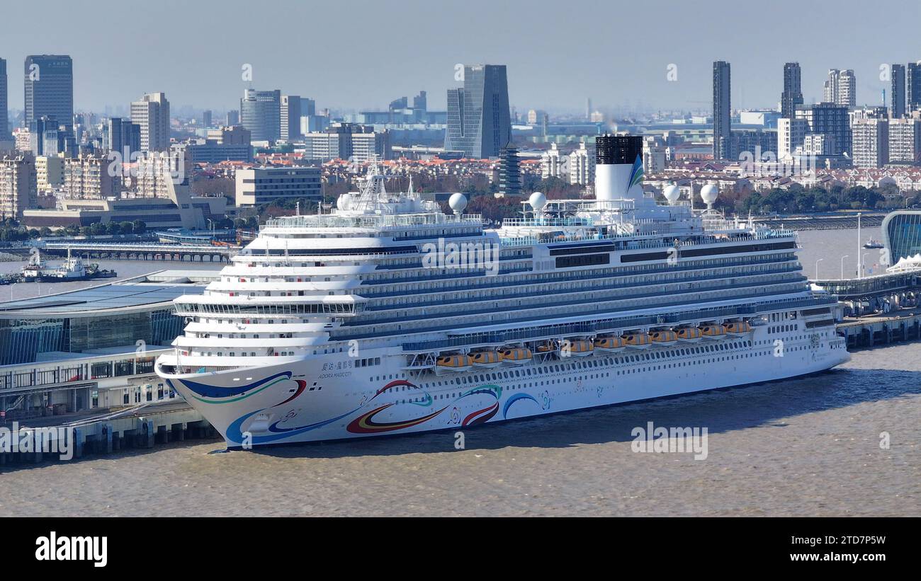 Magic Port SHANGHAI, CHINA - DECEMBER 17, 2023 - China's first large cruise ship ...
