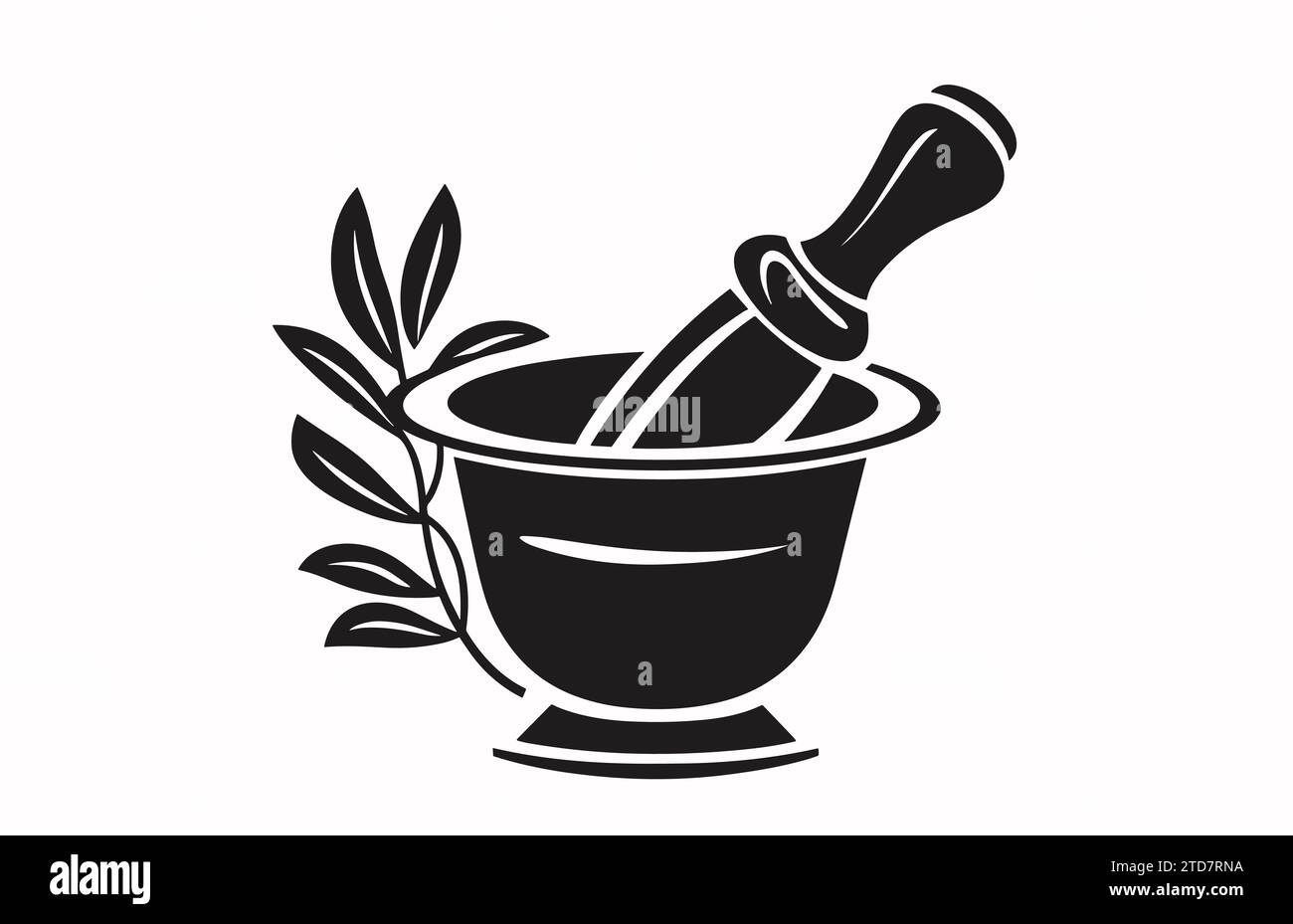Pestle and mortar illustration vector logo,Illustration of mortar pestle simple icon logo for