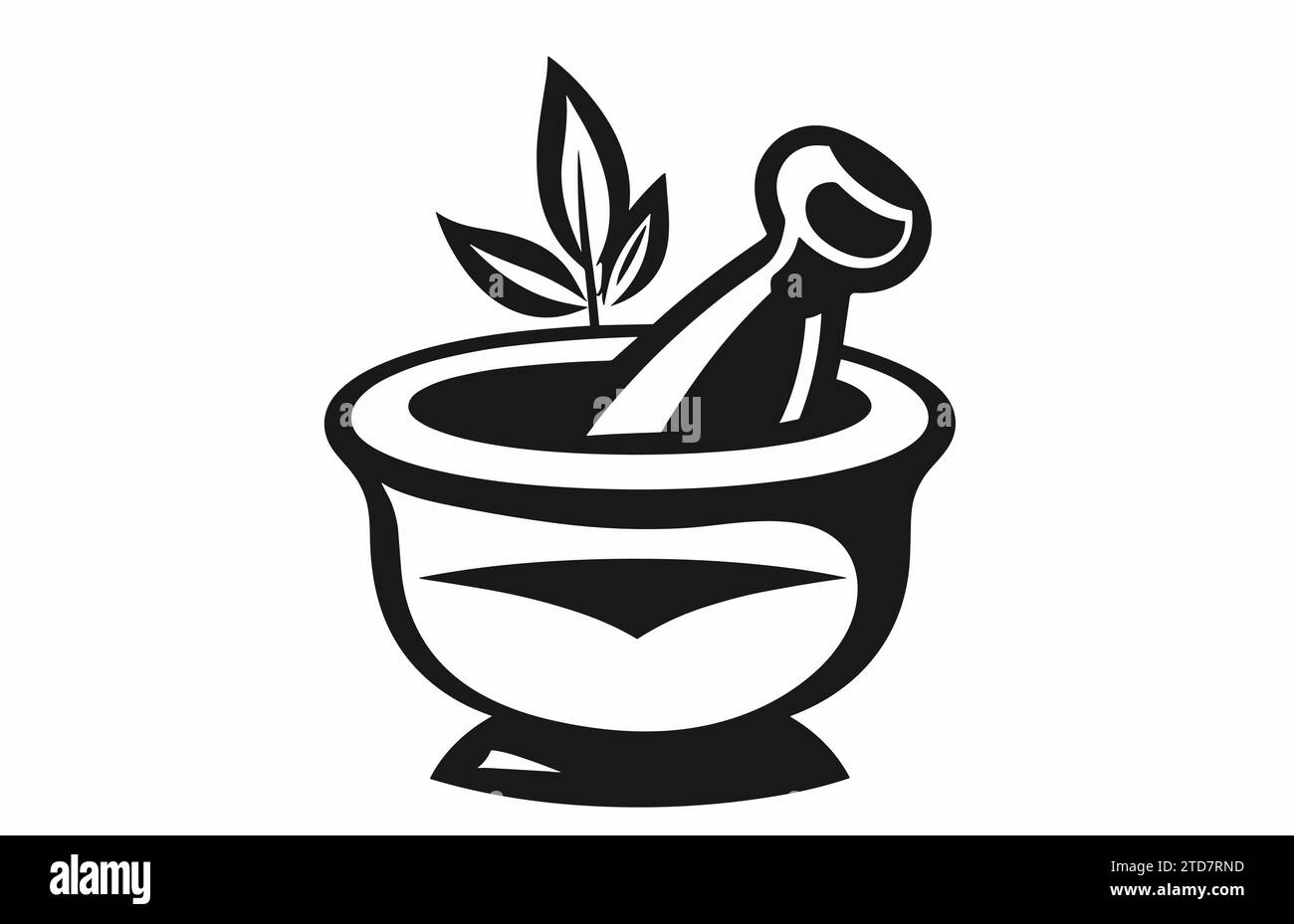 Pestle and mortar illustration vector logo,Illustration of mortar pestle simple icon logo for