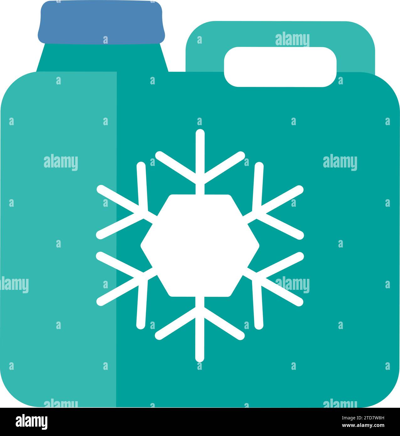 Hazardous waste pollution. Antifreeze liquid in canister icon. Toxic