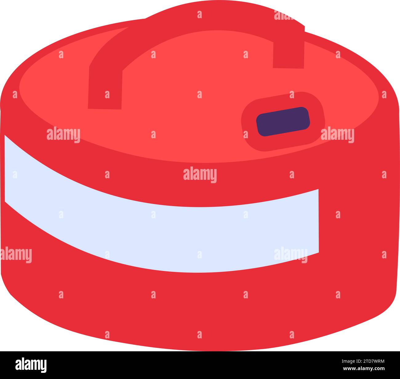 Hazardous waste pollution. Red travel gas cylinder icon. Toxic