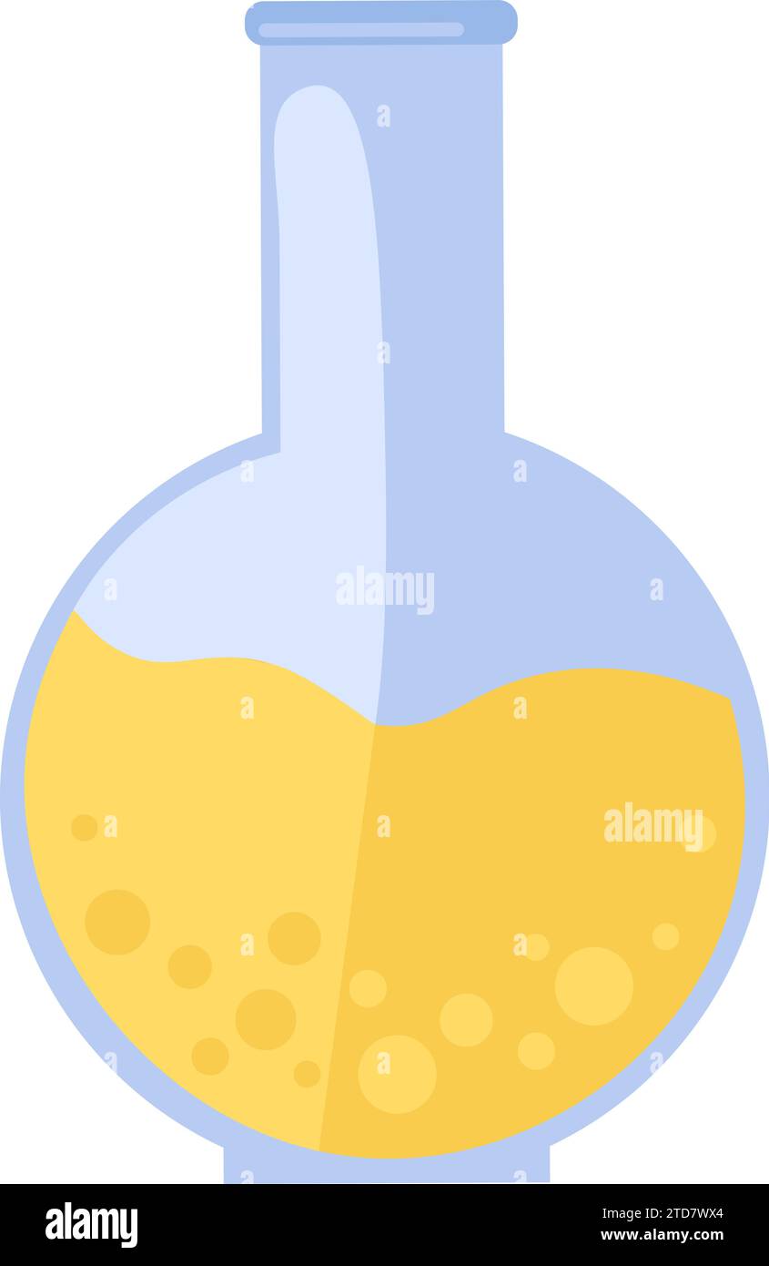 Hazardous waste pollution. Spherical chemical flask icon. Toxic Explosive Material. Hazardous waste separation problem. Element for infographics desig Stock Vector