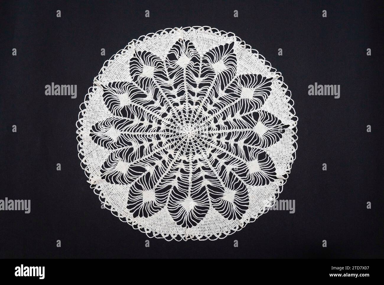 Set of White Tape Lace on a Black Background. Vintage Style. Material for  Stylish Graphic Decoration Stock Photo - Image of cotton, knitwear:  204317530