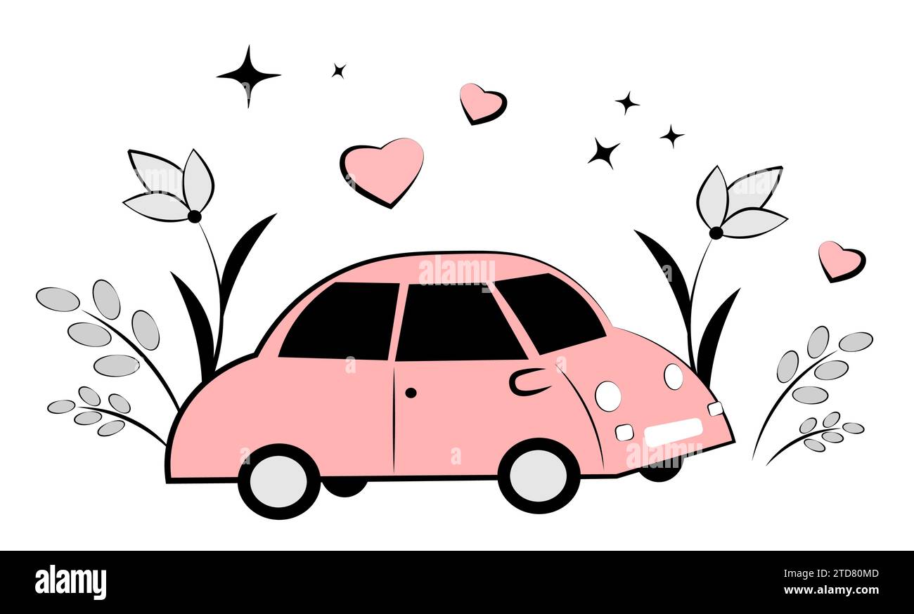 Car on a white background Stock Vector Image & Art - Alamy