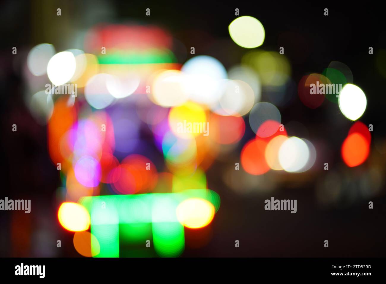 Abstract blurred colorful bokeh background of the city lights Stock ...