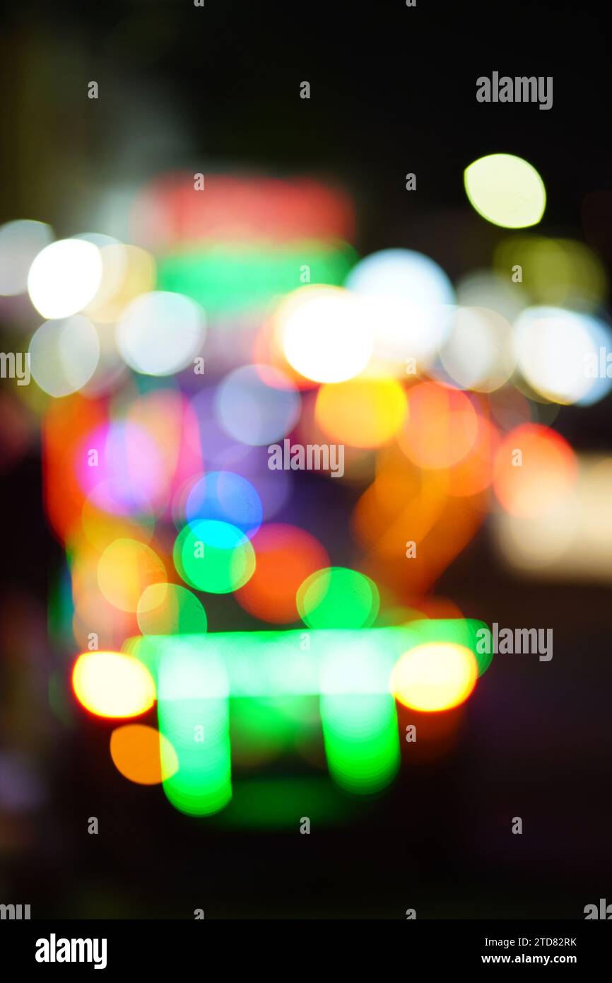 Abstract blurred colorful bokeh background of the city lights Stock ...