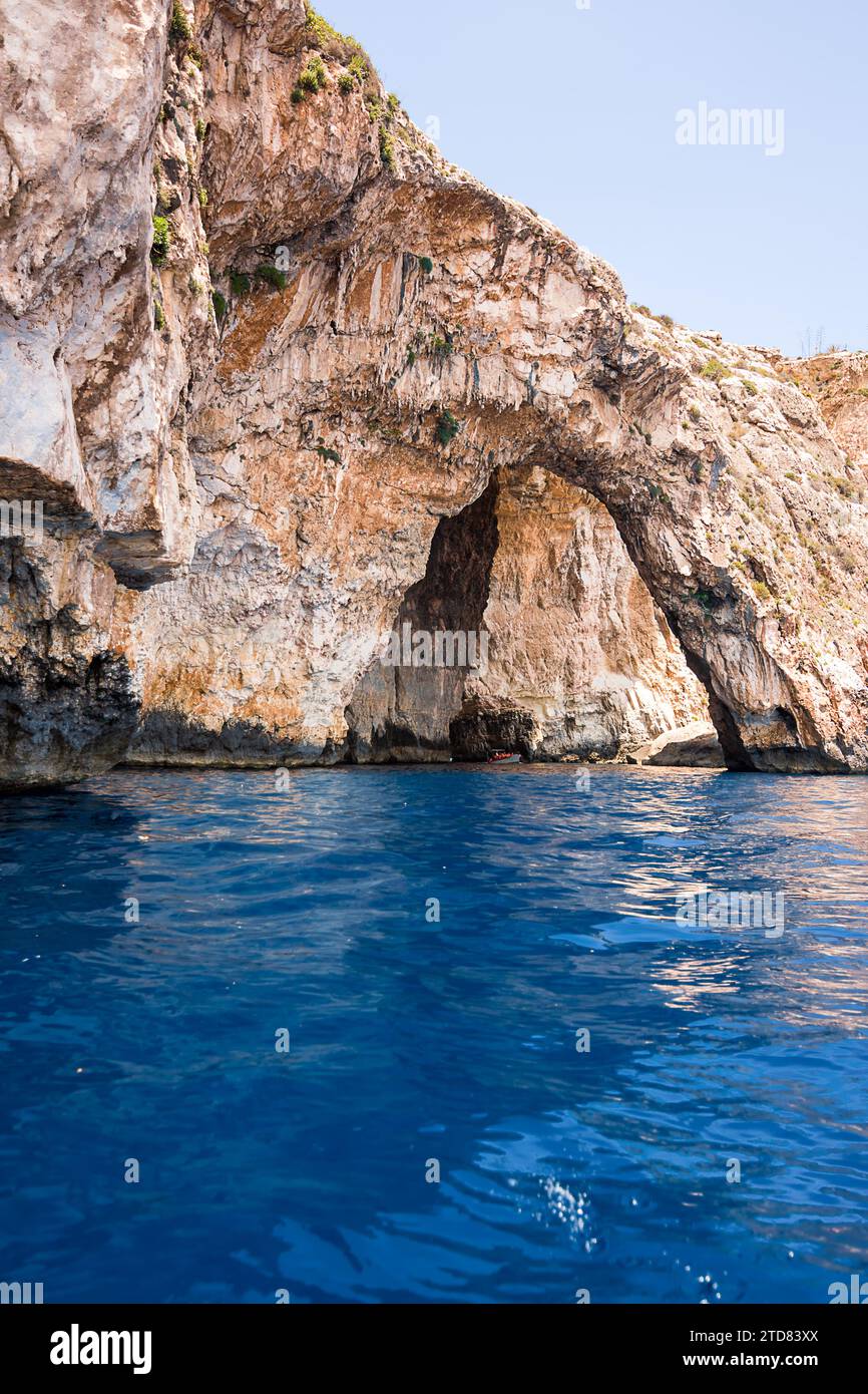 A Detail of Blue Grotto (Malta Stock Photo Alamy