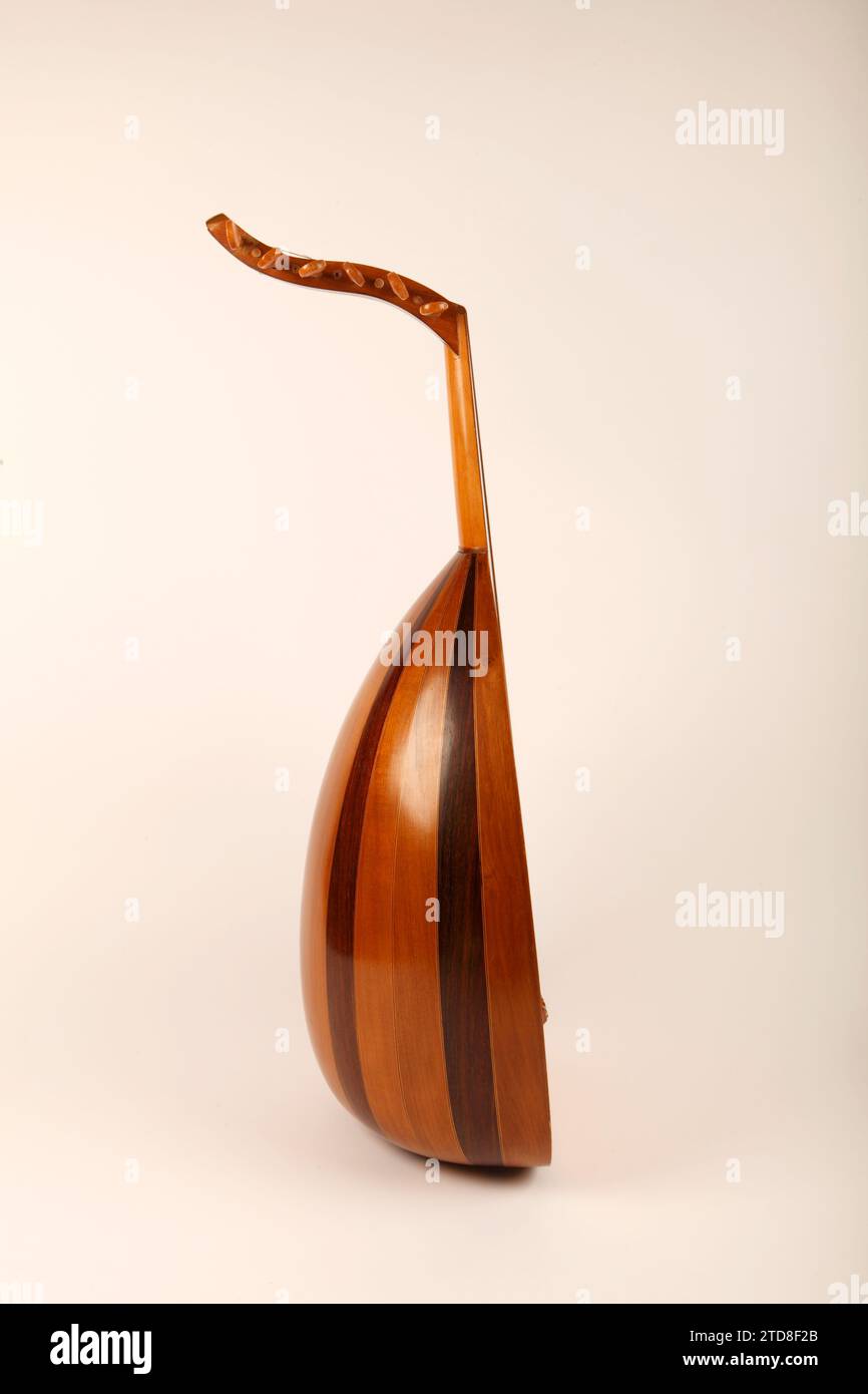 A Syrian 11 string Oud. Middle Eastern shortneck lute, pearshaped