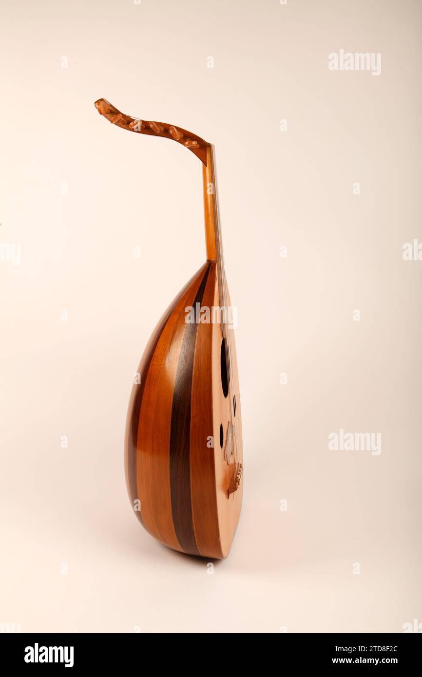 A Syrian 11 string Oud. Middle Eastern shortneck lute, pearshaped