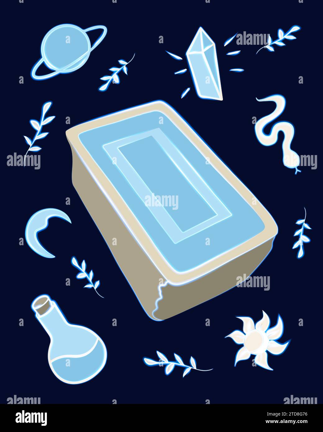 Vector isolated illustration of deck of tarot cards. Set for a fortune