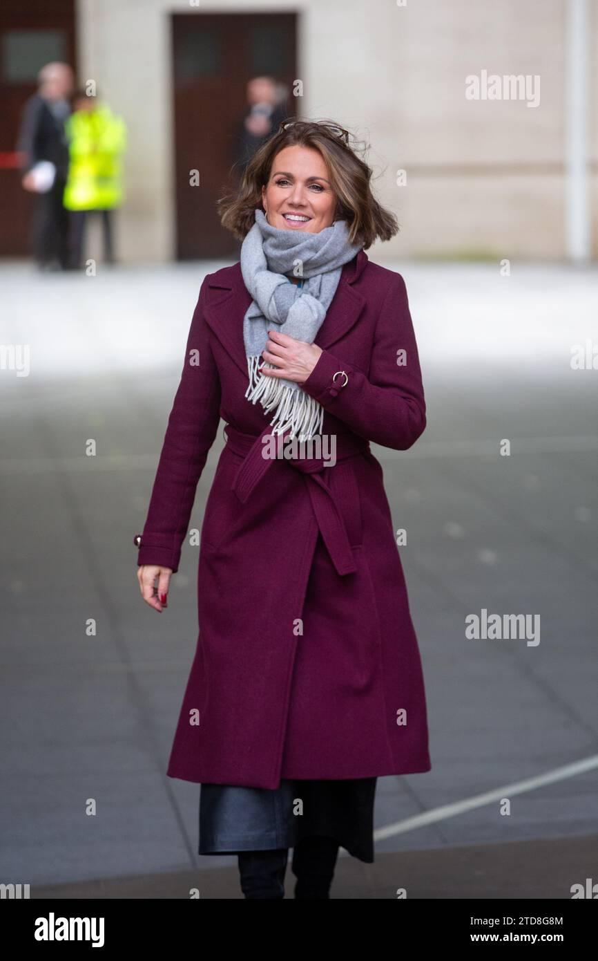 London, England, UK. 17th Dec, 2023. SUSANNA REID is seen outside BBC as she appears on Sunday With Laura Kuenssberg show. (Credit Image: © Tayfun Salci/ZUMA Press Wire) EDITORIAL USAGE ONLY! Not for Commercial USAGE! Credit: ZUMA Press, Inc./Alamy Live News Stock Photo