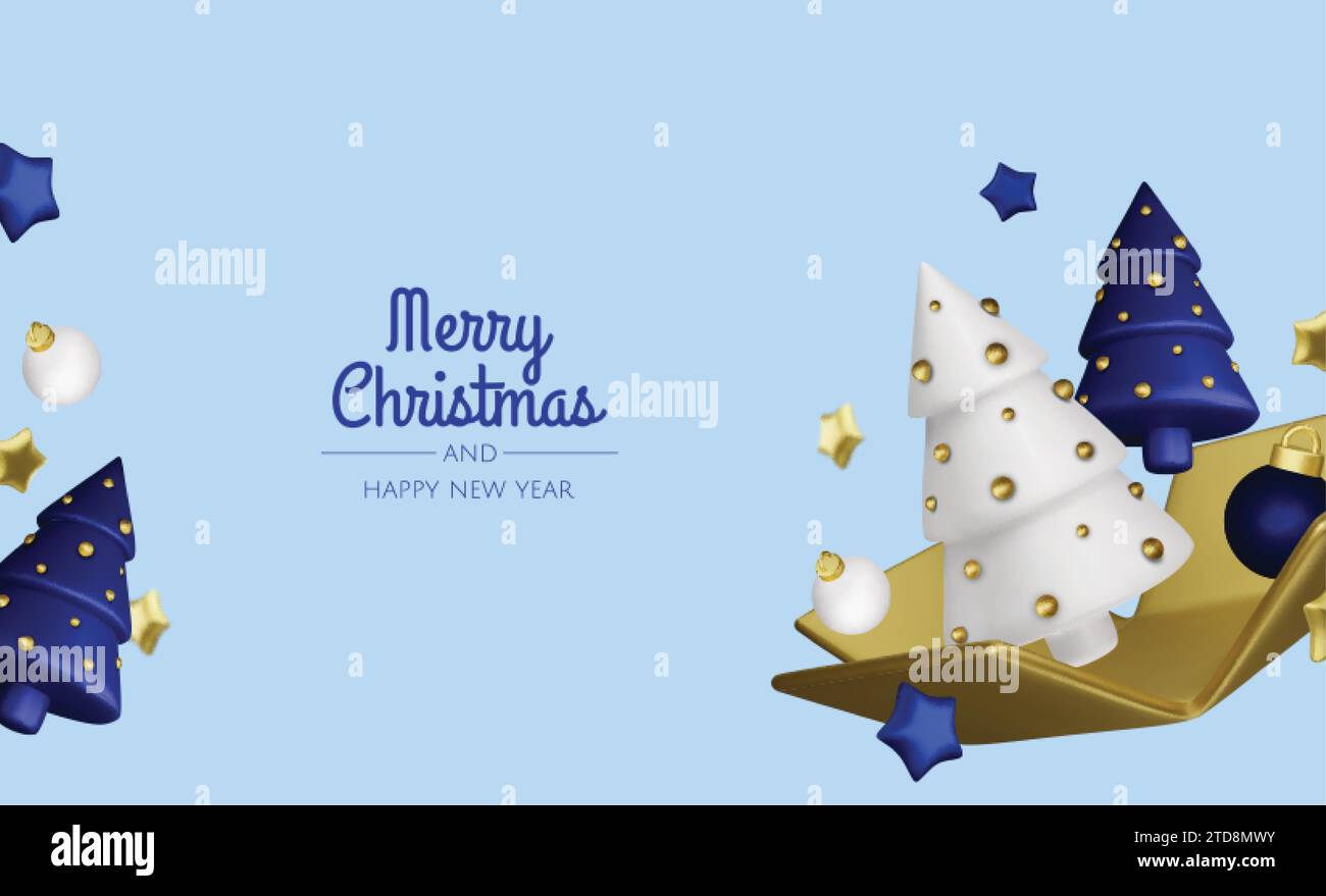 Happy New Year and Merry Christmas. Christmas holiday background with ...