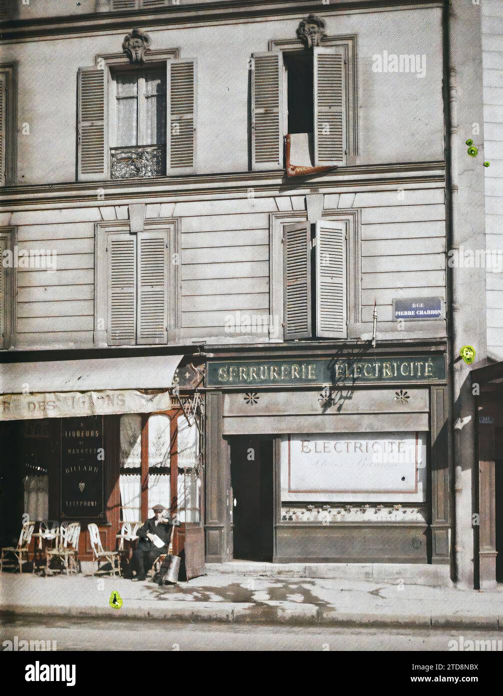 Panneau de rue - Ville de Paris - En métal Emaillé - Avec arrondissement