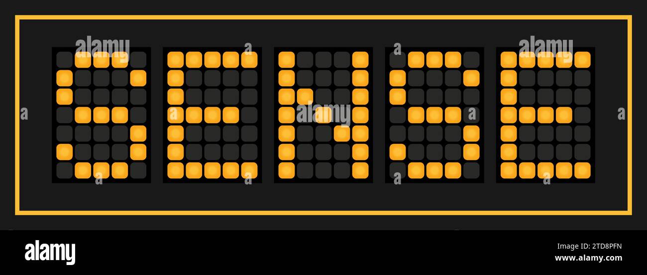 Orange color led banner in word sense on black background Stock Vector ...